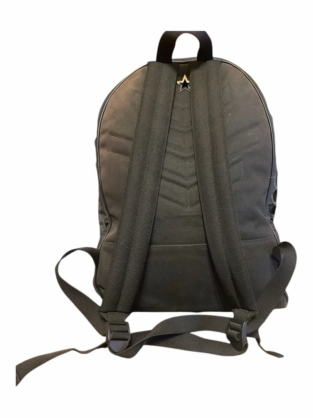 Jimmy Choo Blue Nylon & Canvas Logo Backpack | Star Detail